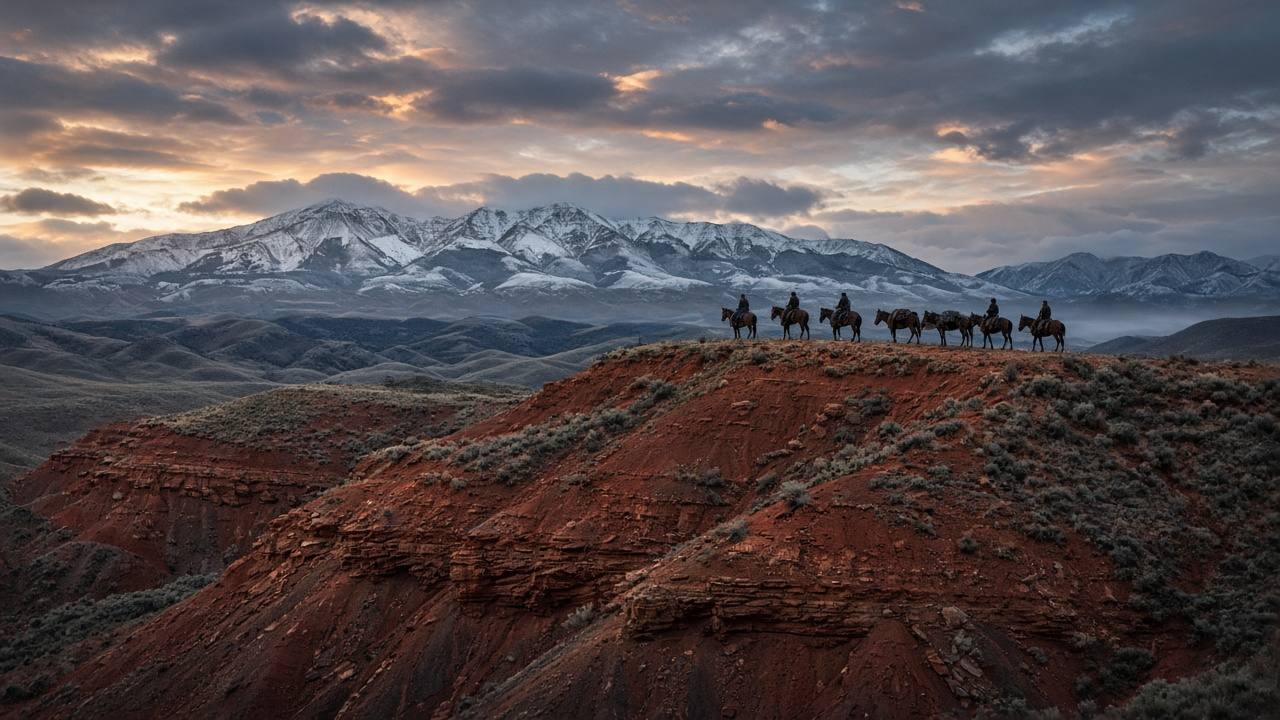 Pack string on red ridge